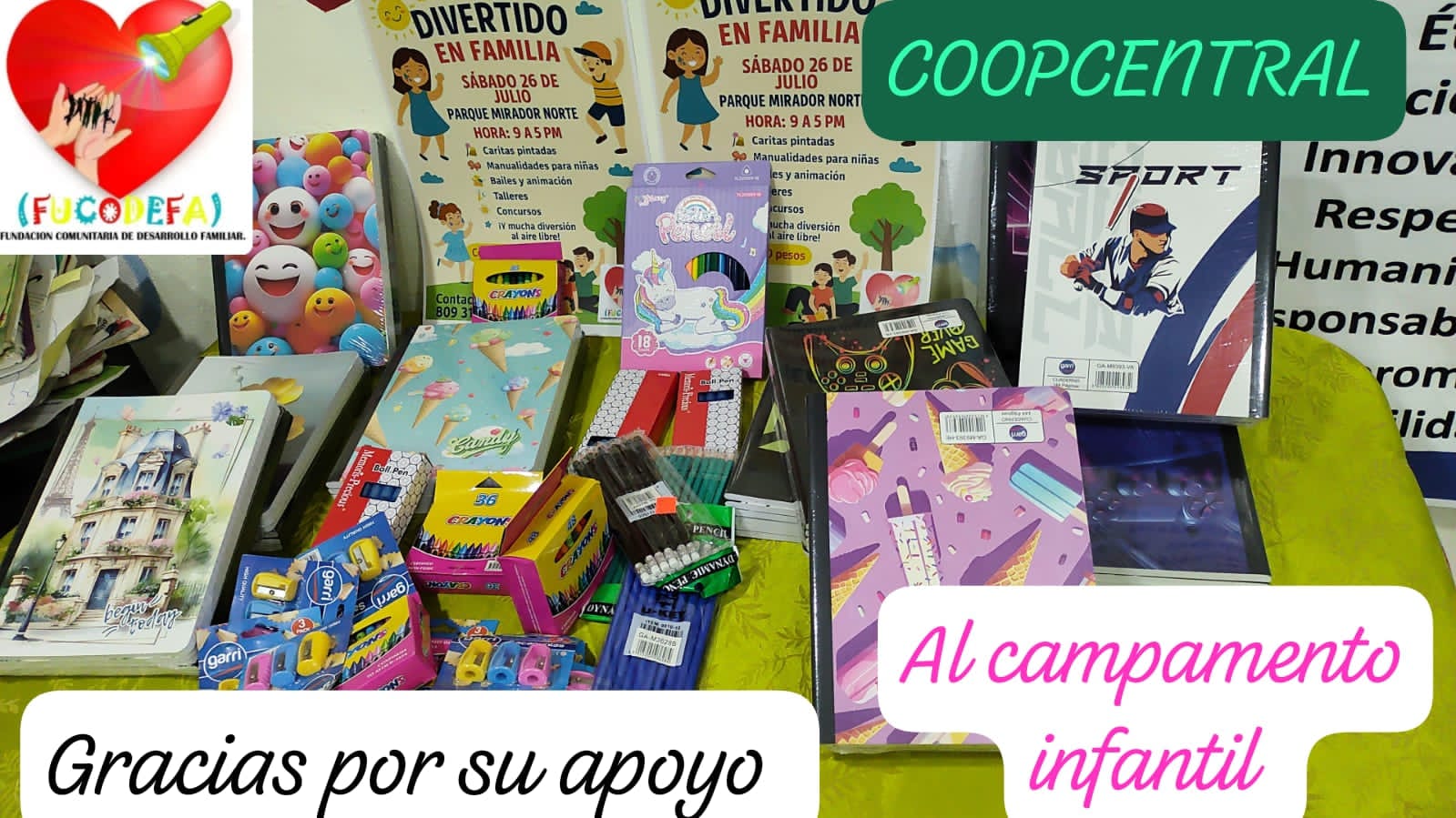 Donación de ayuda económica a la Fundación Comunitaria de Desarrollo Familiar (FUCODEFA)